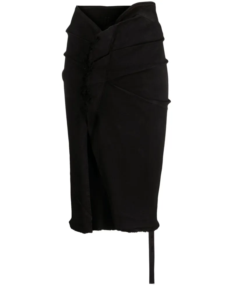 DRKSHDW by Rick Owens Gewickelter Jeans-Minirock - Schwarz Schwarz