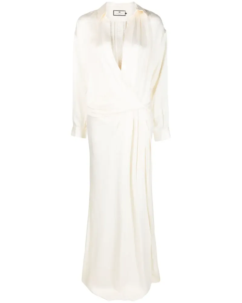 Elisabetta Franchi Besticktes Abendkleid aus Seide - Nude Nude
