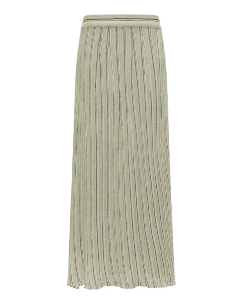 Momoni Matsi multistriped ribbed skirt - Nude Nude