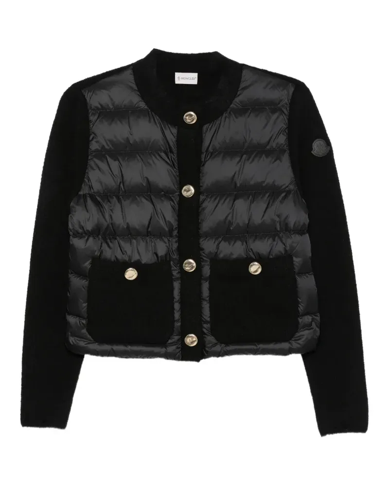 Moncler quilted panelled jacket - Schwarz Schwarz