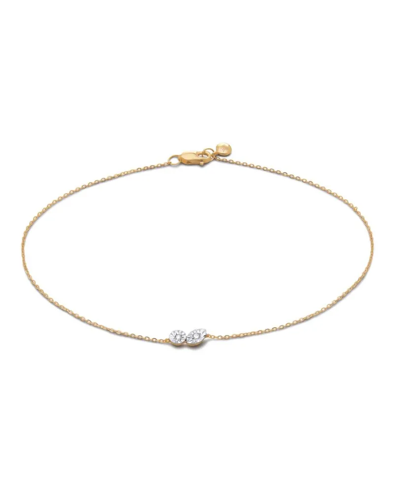 Monica Vinader Armband aus 18kt Gold-Vermeil mit Diamant Gold