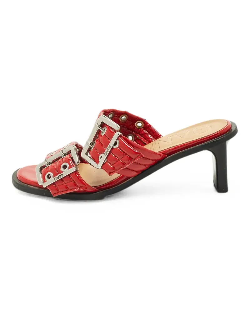 Ganni Sandalen mit Ösen - Rot Rot