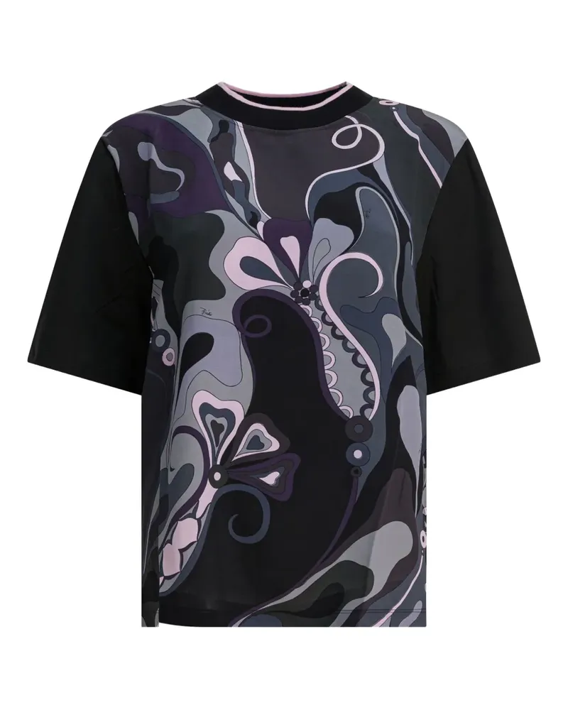 Emilio Pucci T-Shirt mit Print - Schwarz Schwarz