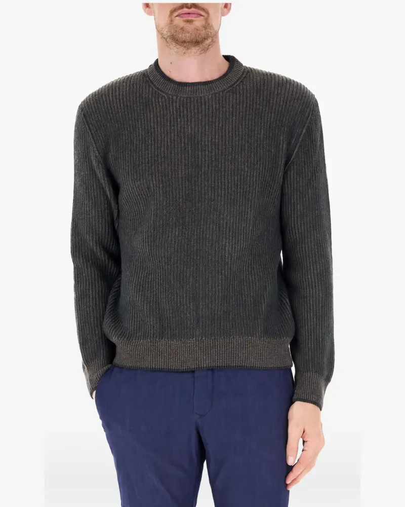 Paul & Shark ribbed-knit crew-neck sweater - Grün Grün