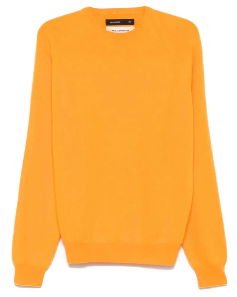 Frenckenberger Klassischer Kaschmirpullover - Orange Orange