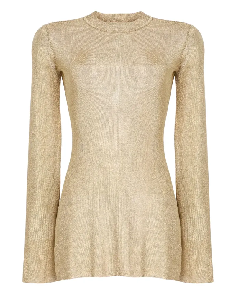 SER.O.YA Ines Oberteil im Metallic-Look - Nude Nude