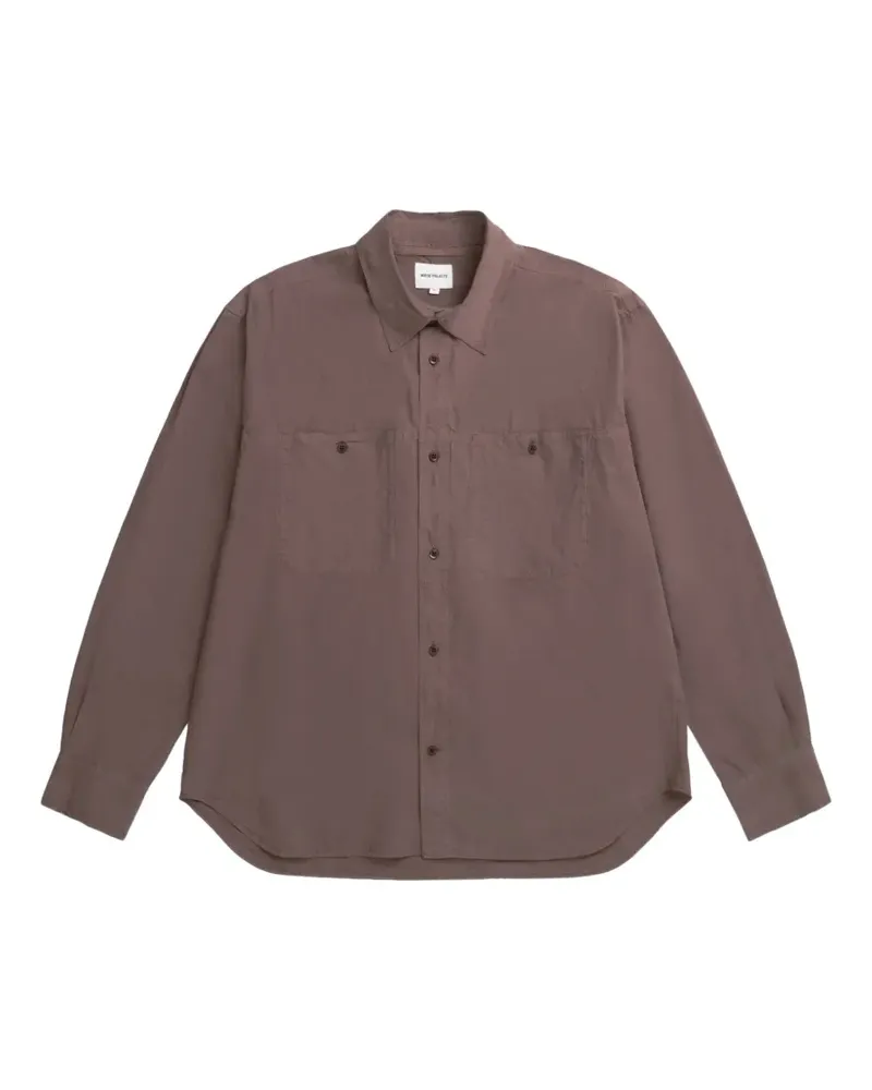 Norse Projects Hemd mit geknöpfter Tasche - Braun Braun