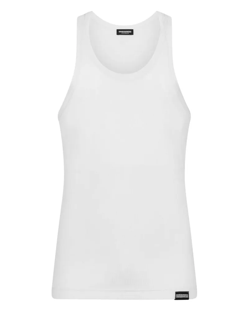 Dsquared2 Trägershirt mit rundem Ausschnitt - Weiß Weiß