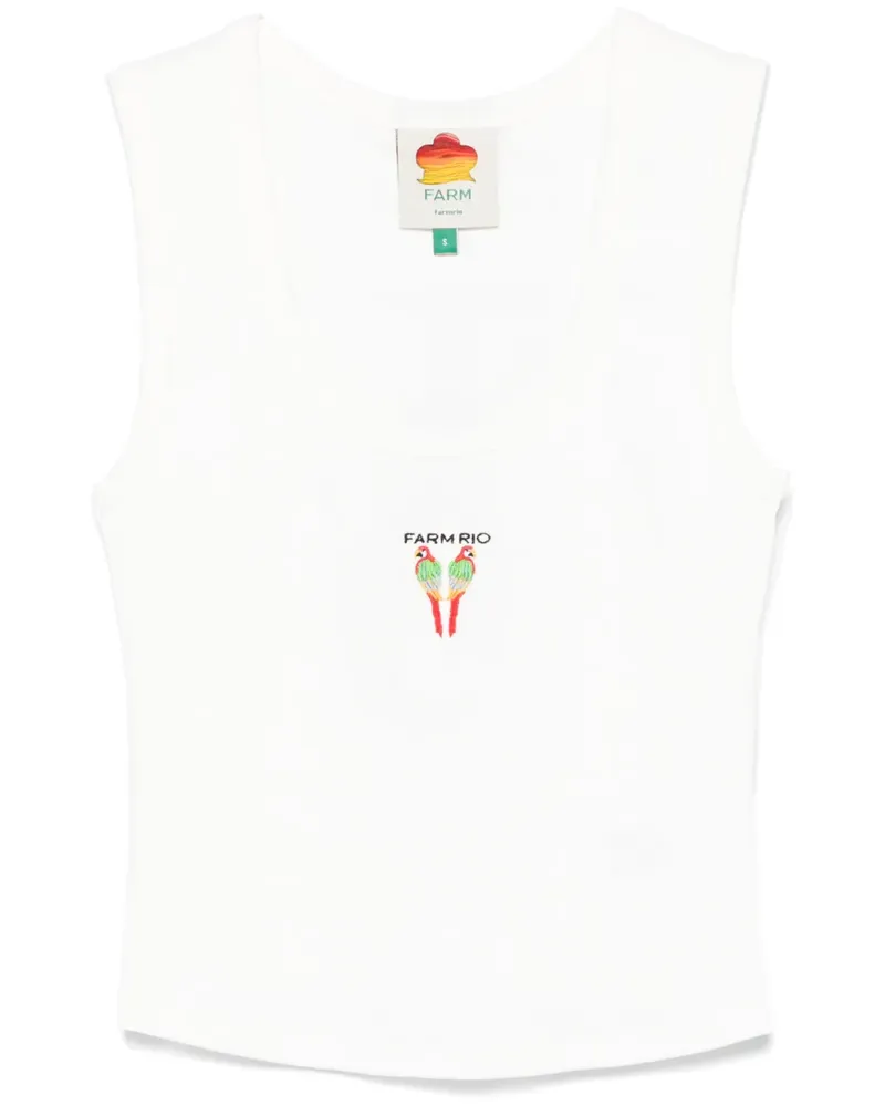 FARM Rio Besticktes Tanktop - Weiß Weiß