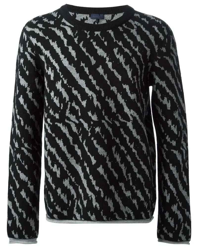 Lanvin Sweatshirt aus Jacquard-Strick - Schwarz Schwarz