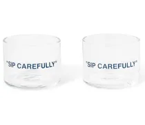 quote-print water glasses (set of two