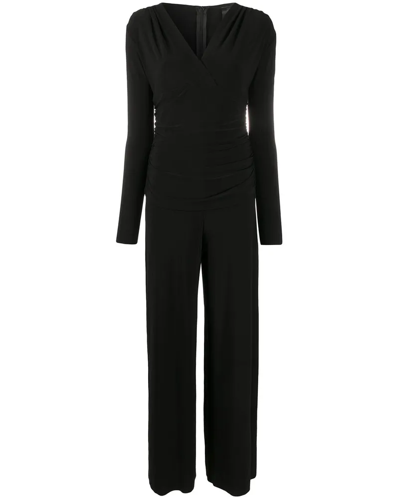 Norma Kamali Jumpsuit mit Raffung - Schwarz Schwarz