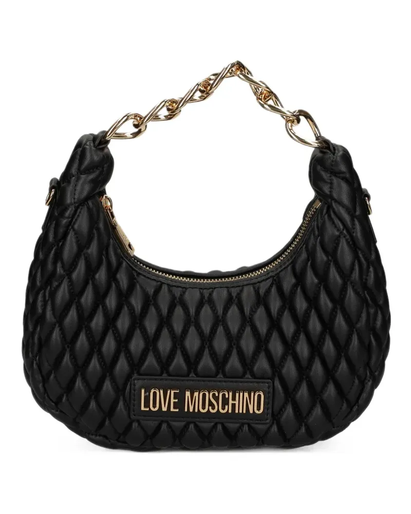 Moschino Gesteppte Love Bubbly Tote Bag mit Kettengliedern - Schwarz Schwarz