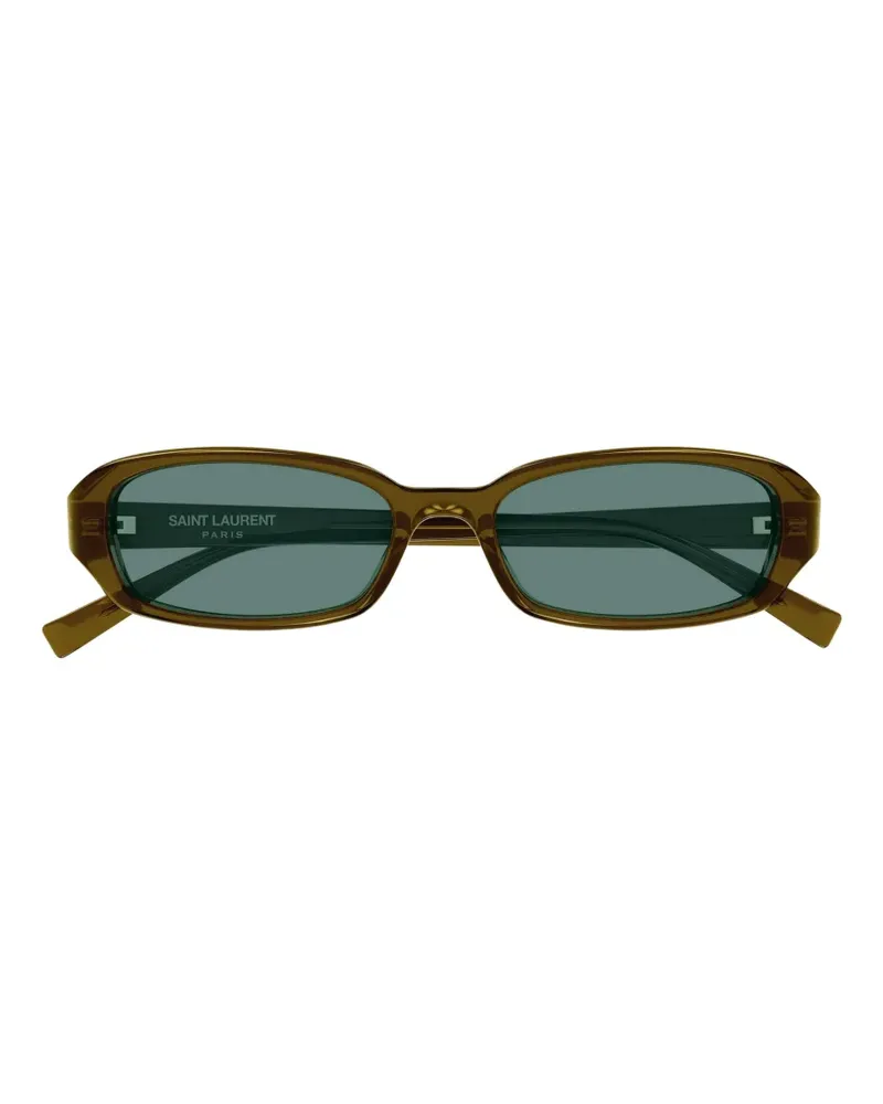 Saint Laurent Sonnenbrille mit eckigem Gestell - Braun Braun