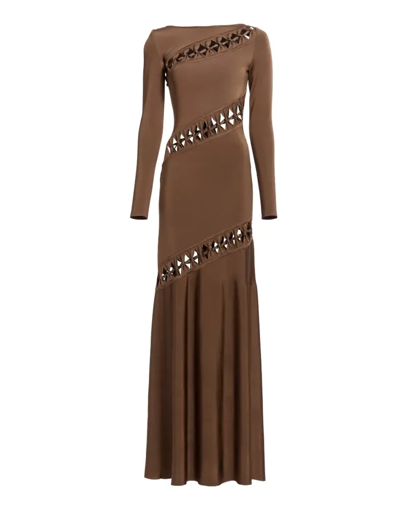 Elie Saab Kleid mit Cut-Out - Braun Braun