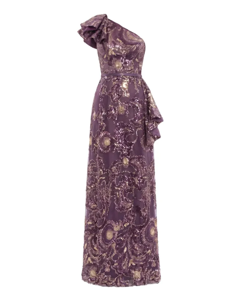 Saiid Kobeisy ruffled sequin-embellished maxi dress - Violett Violett