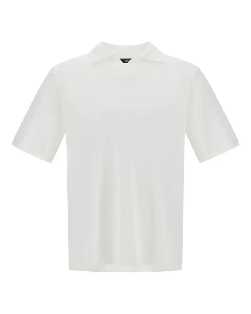 Herno Gestricktes Poloshirt - Weiß Weiß