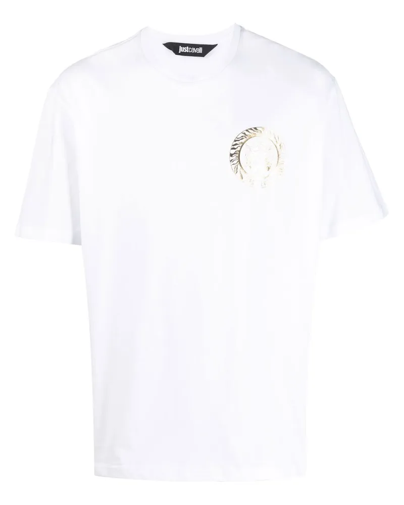 Just Cavalli T-Shirt mit Logo-Print Weiß