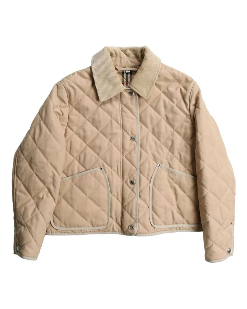 Burberry quilted classic-collar jacket - Nude Nude