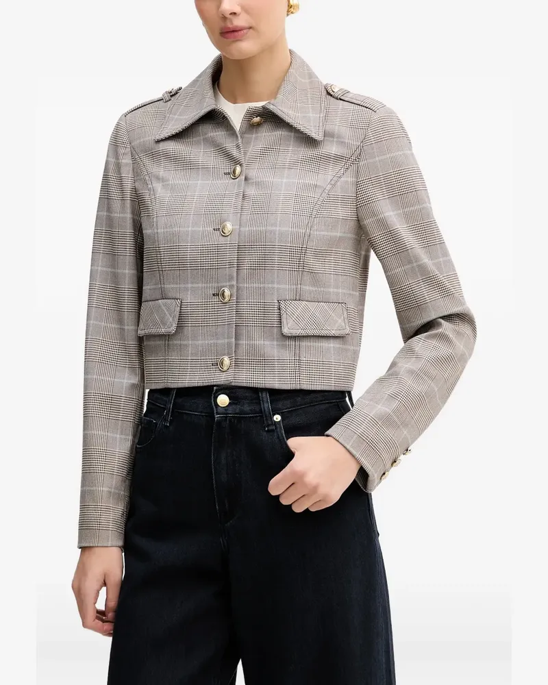 Guess Karierte Cropped-Jacke - Nude Nude