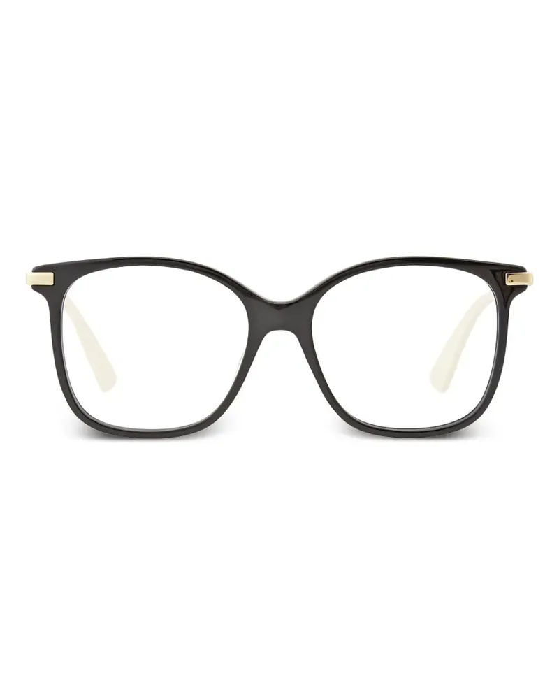 Gucci Brille mit eckigem Gestell - Schwarz Schwarz