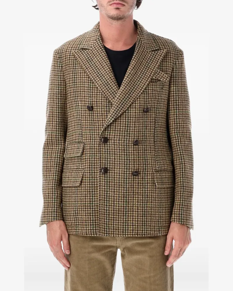 Fortela houndstooth double-breasted jacket - Braun Braun