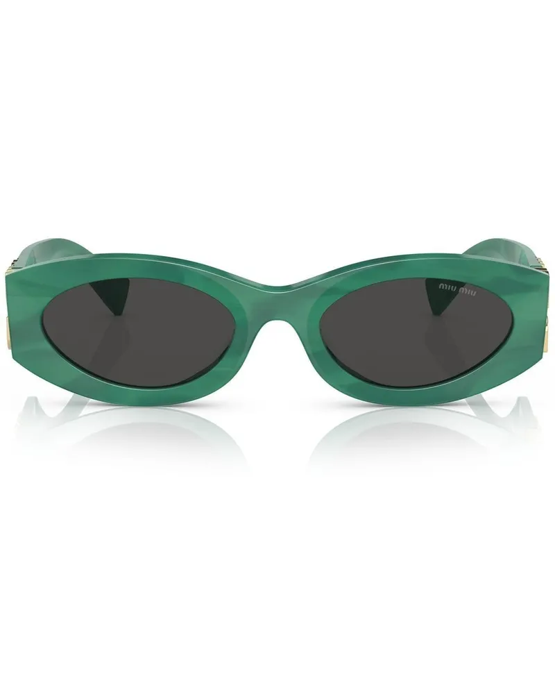 Miu Miu Ovale Glimpse Sonnenbrille - Grün Grün