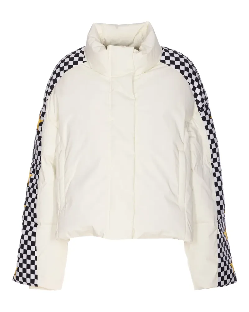 Jet Set stars checkerboard padded jacket - Weiß Weiß