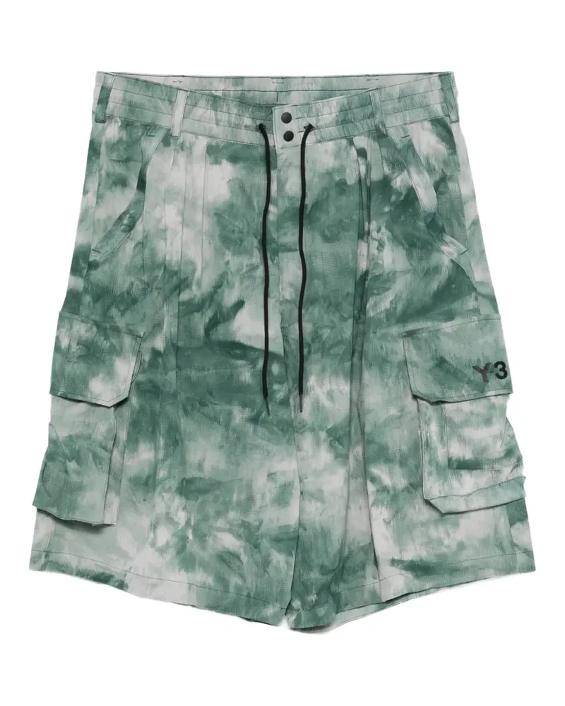 Y-3 Aop Shorts mit aufgesetzten Taschen - Grün Grün