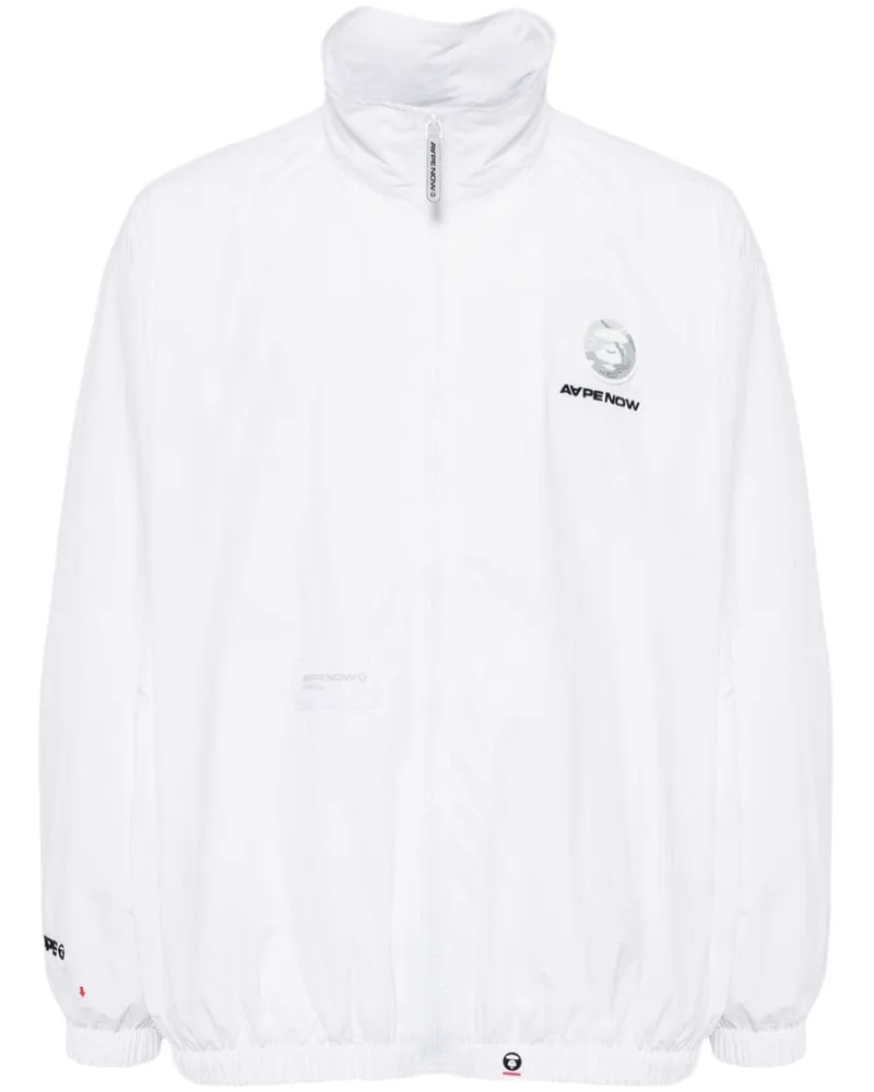 BAPE Jacke mit Logo-Applikation - Weiß Weiß