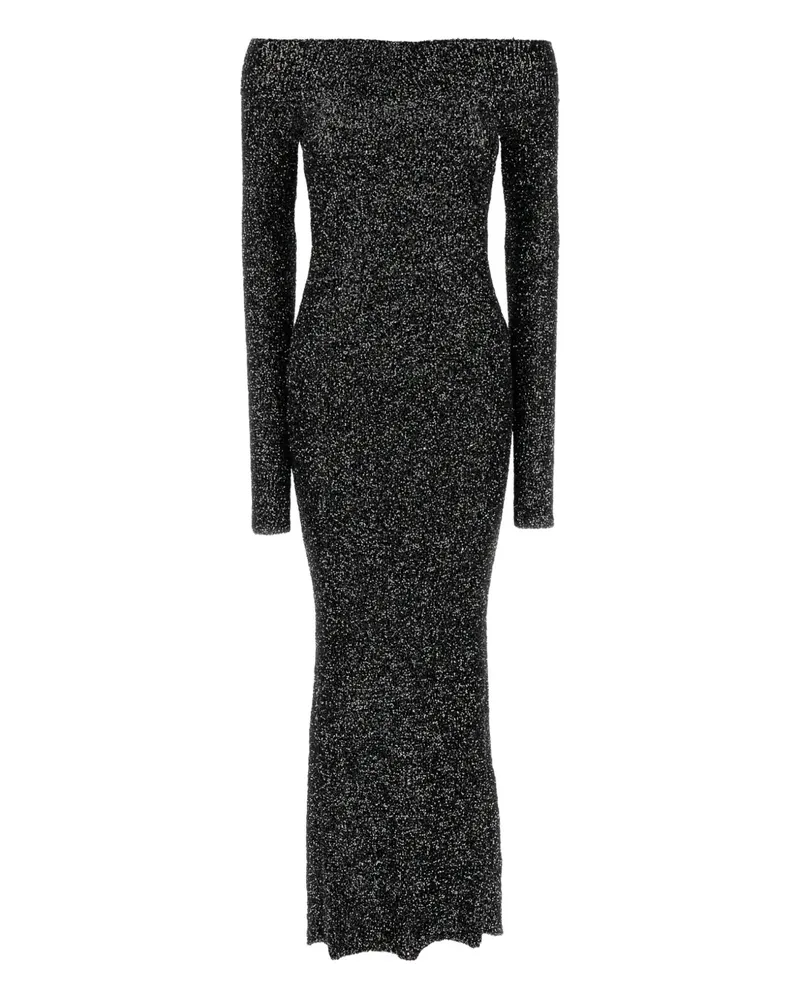 Stella McCartney embellished knit off-the-shoulder dress - Schwarz Schwarz