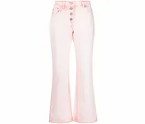 Bootcut-Jeans mit Acid-Wash-Effekt - Rosa