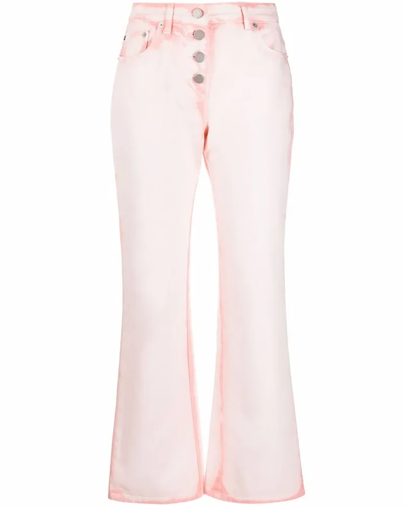 Alberta Ferretti Bootcut-Jeans mit Acid-Wash-Effekt - Rosa Rosa