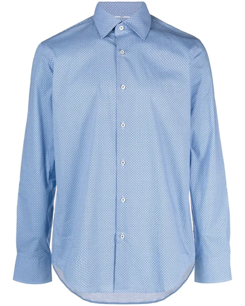 HUGO BOSS Hemd mit grafischem Print - Blau Blau