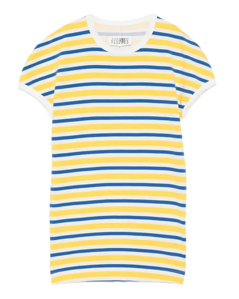 Maison Margiela striped short-sleeve dress - Gelb Gelb