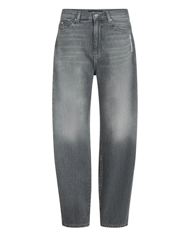 Karl Lagerfeld Ikon Jeans mit Barrel-Bein - Grau Grau