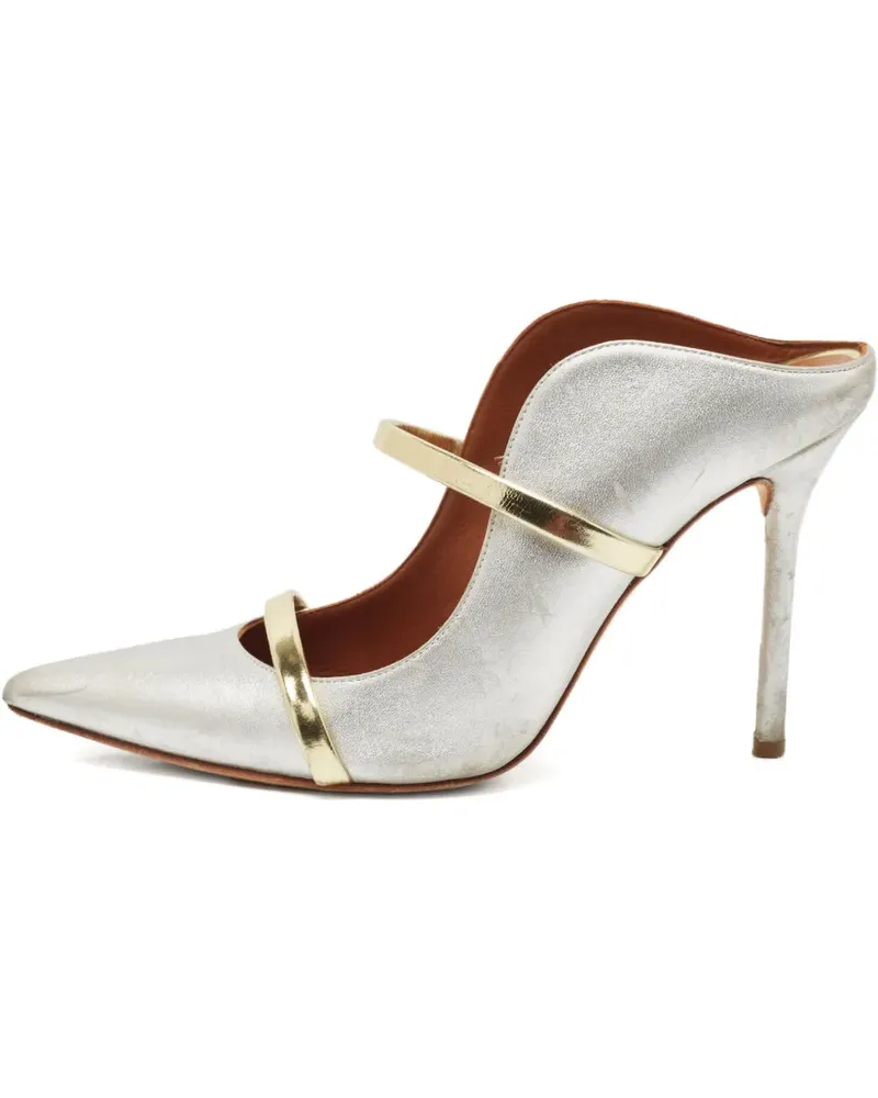 Malone Souliers Pre-owned Mules im Metallic-Look 85mm - Silber Silber