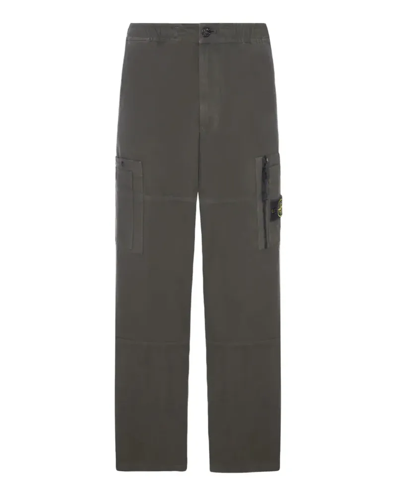 Stone Island loose-fit cargo trousers with zip and snap pockets - Grau Grau
