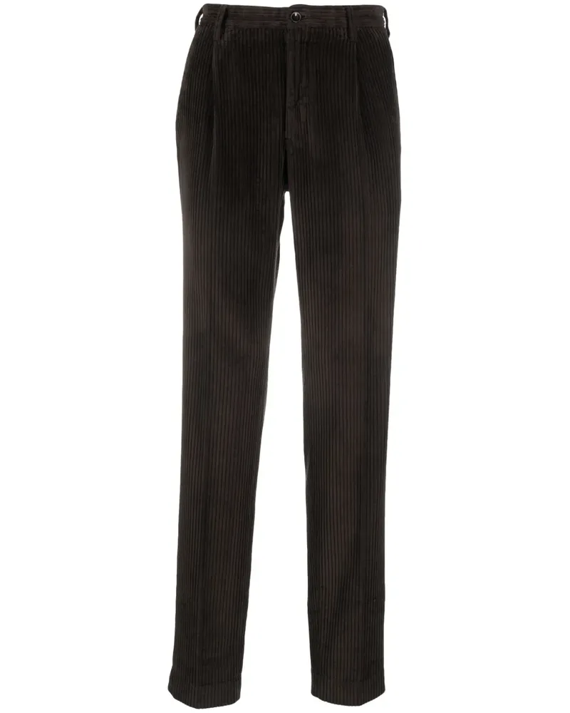 Incotex Gerade Chino aus Cord - Braun Braun