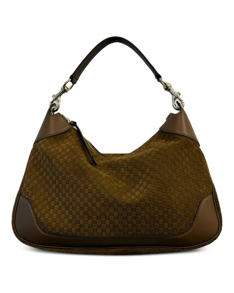 Gucci medium  B monogram shoulder bag - Braun Braun