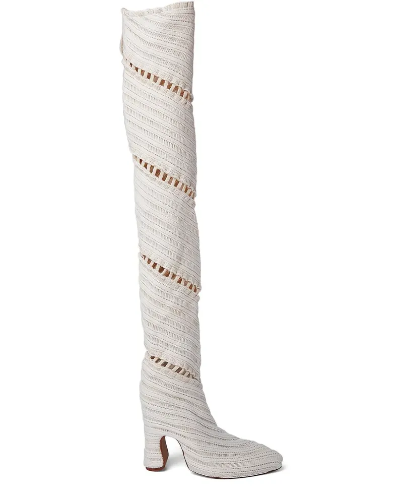 Isa Boulder Knielange Amend Stiefel - Weiß Weiß