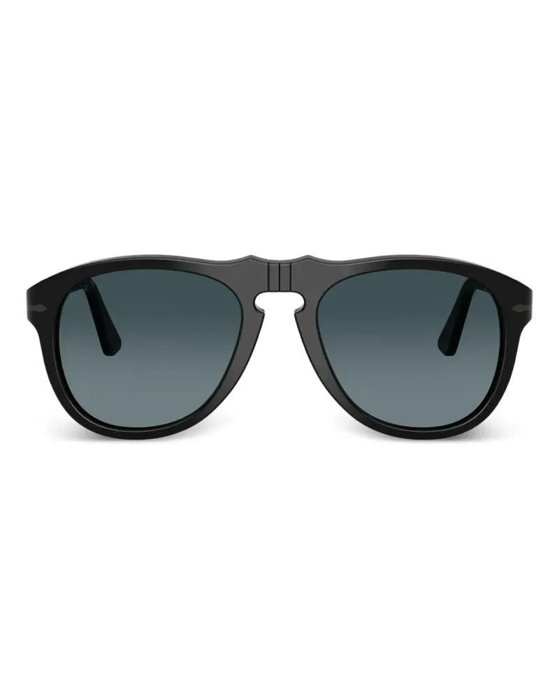 Persol Supreme Arrow Sonnenbrille mit rundem Gestell - Schwarz Schwarz