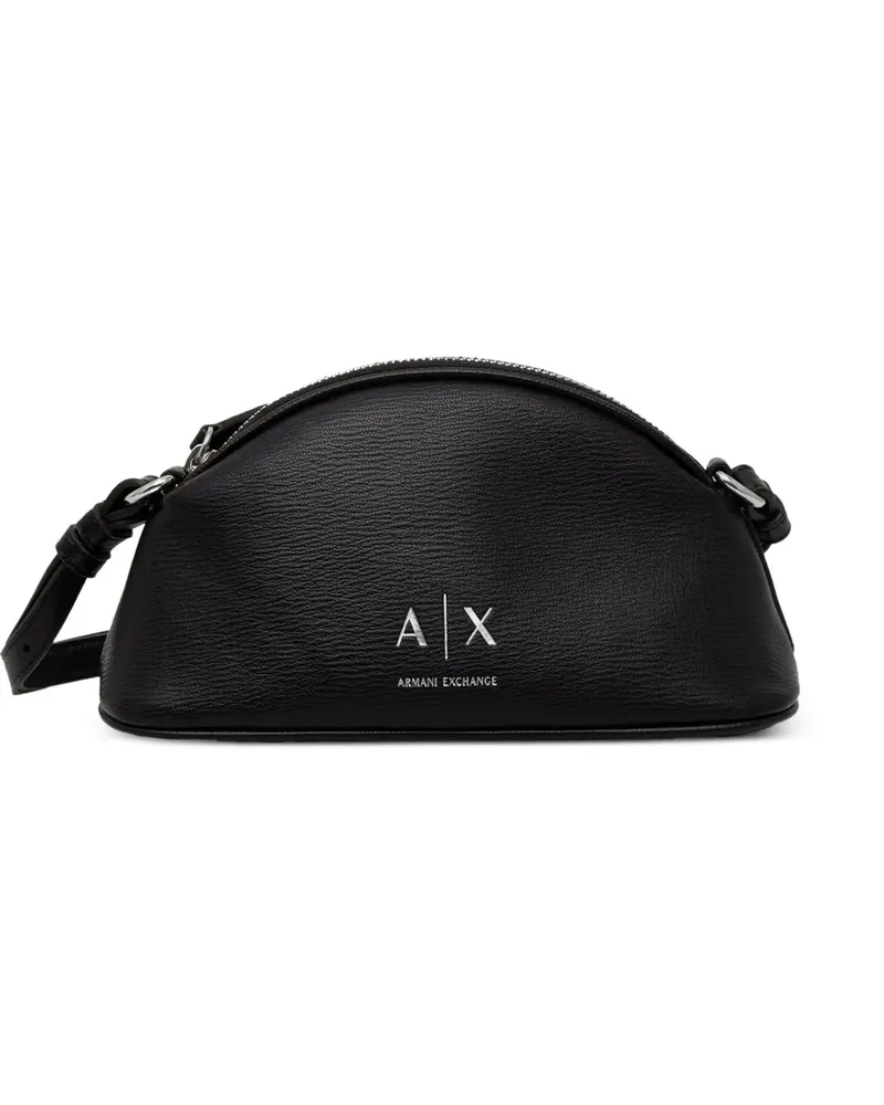 Armani Exchange Strukturierte Schultertasche - Schwarz Schwarz
