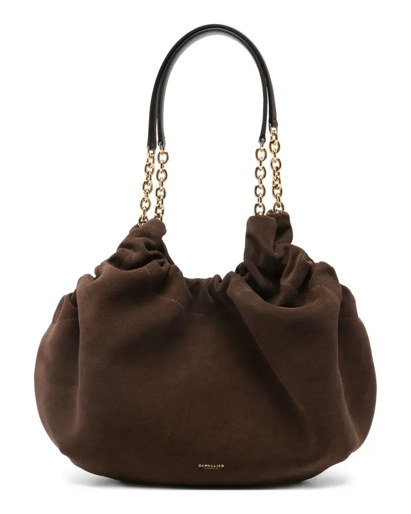 DeMELLIER Midi Miami Schultertasche aus Wildleder - Braun Braun