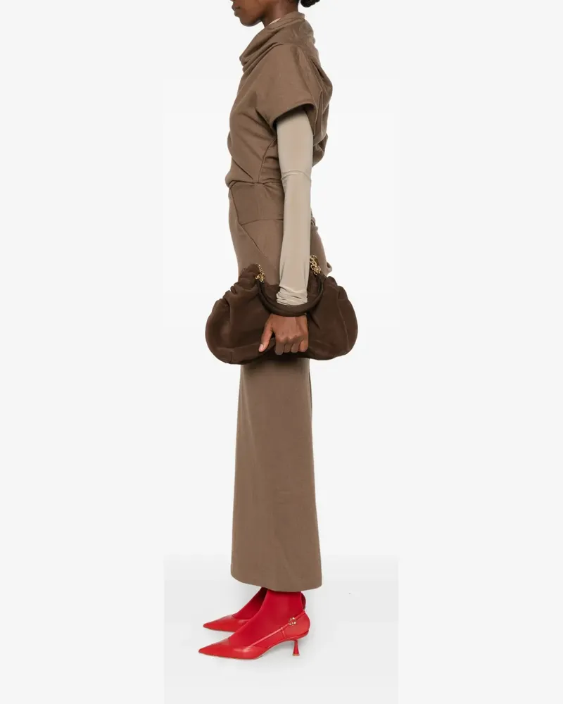 DeMELLIER Midi Miami suede shoulder bag - Braun Braun