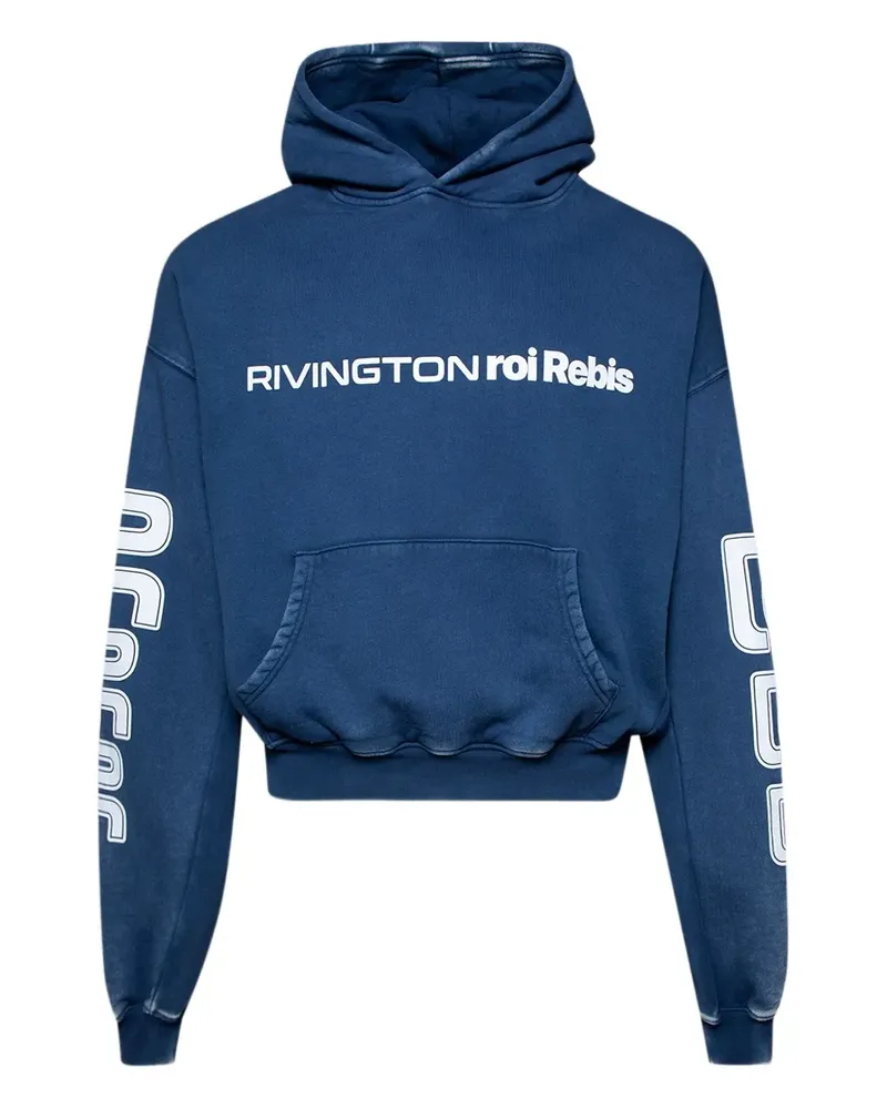 RRR123 Hoodie mit Logo-Print - Blau Blau