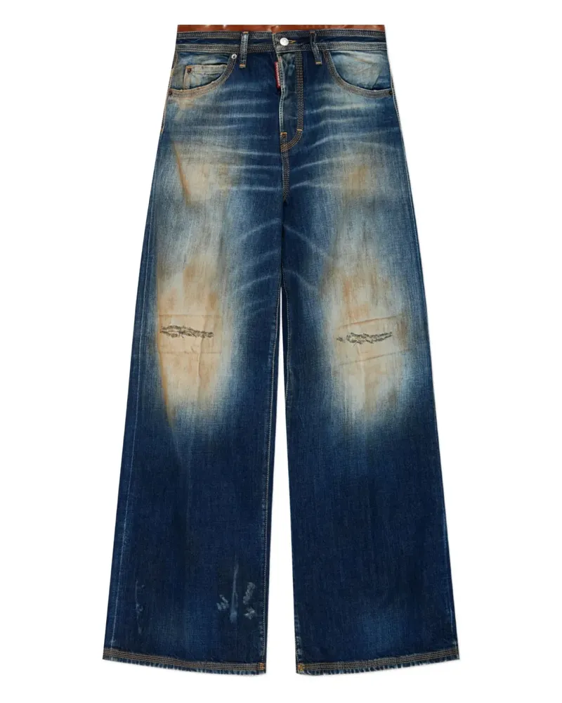 Dsquared2 logo-embroidery jeans - Blau Blau