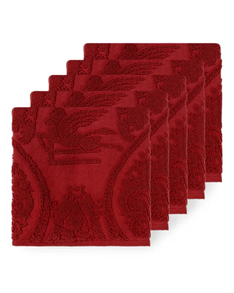 Etro Badetücher aus Pegaso-Jacquard (5er-Set) - Rot Rot