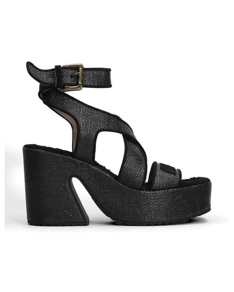 Mou cross-strap buckled sandals - Schwarz Schwarz