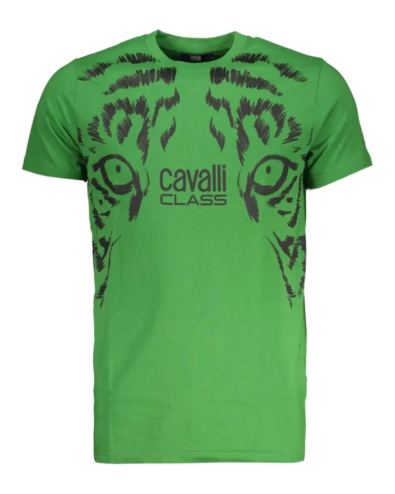 Roberto Cavalli logo-print T-shirt - Grün Grün